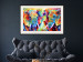 Poster Elephant Pair - abstract animals on a colorful background in a watercolor style 127326 additionalThumb 24