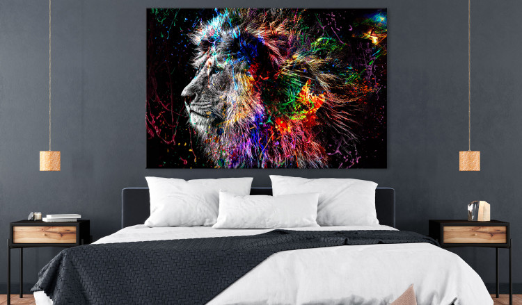 Large canvas print Crazy Lion [Large Format] 127926 additionalImage 6