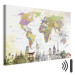 Canvas Wonders of the World (1-part) wide - creative colorful world map 128426 additionalThumb 8