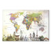 Canvas Wonders of the World (1-part) wide - creative colorful world map 128426 additionalThumb 7