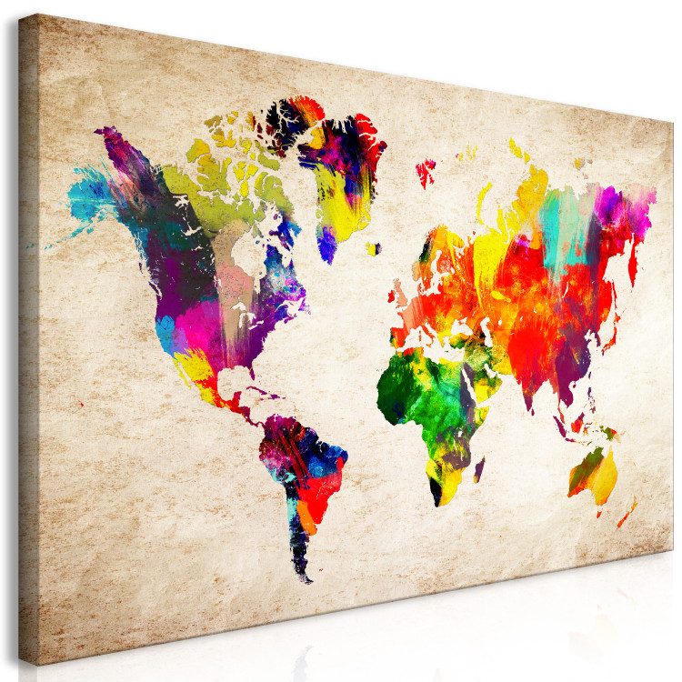 Large canvas print World Map: Abstract Fantasy II [Large Format] 128626 additionalImage 3