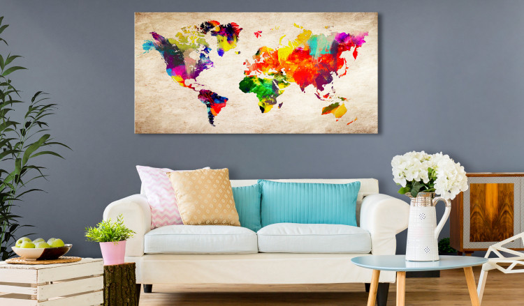 Large canvas print World Map: Abstract Fantasy II [Large Format] 128626 additionalImage 6