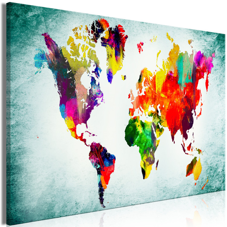 Large canvas print World Map: Green Vignette [Large Format] 128726 additionalImage 3