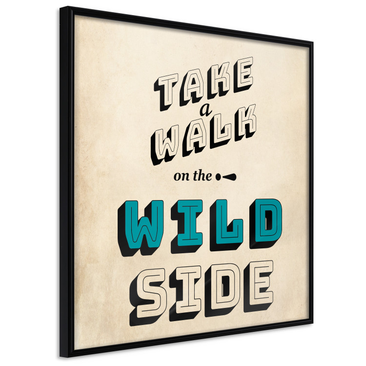 Poster Take Walk on the Wild Side - square - English text on a beige background 128926 additionalImage 13