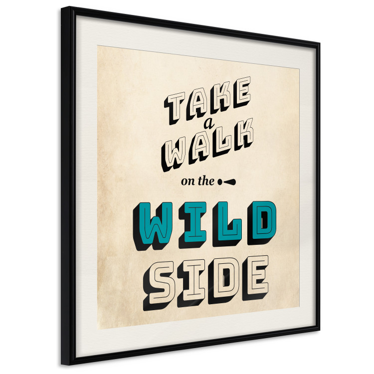 Poster Take Walk on the Wild Side - square - English text on a beige background 128926 additionalImage 2