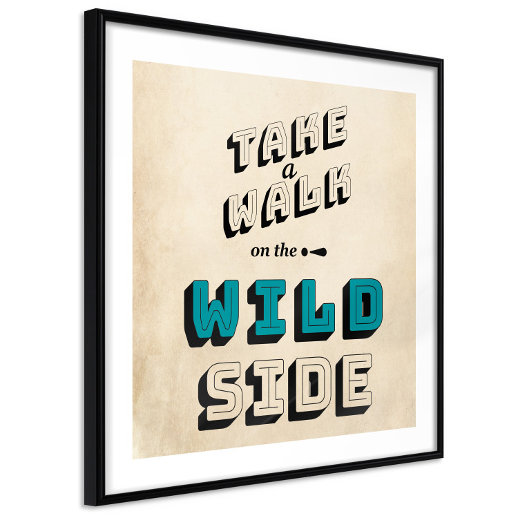 Poster Take Walk on the Wild Side - square - English text on a beige background 128926 additionalImage 8