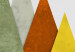 Canvas Collage peaks - geometric, colorful mountain peaks on a semicircle, inspired by collage technique 129326 additionalThumb 4