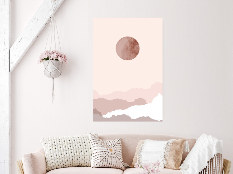 Wall Poster Pastel Planet - abstract circle above the clouds in a bright cosmos 129726 additionalImage 2