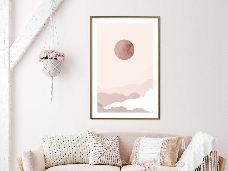 Wall Poster Pastel Planet - abstract circle above the clouds in a bright cosmos 129726 additionalImage 13