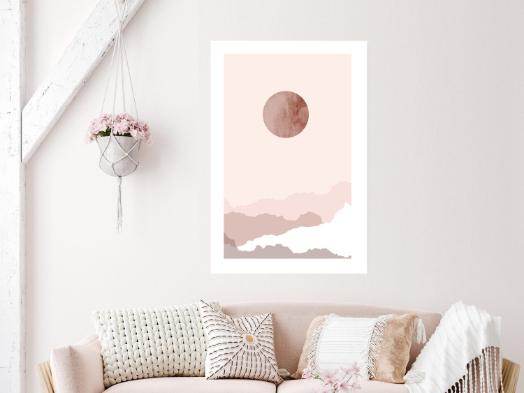 Wall Poster Pastel Planet - abstract circle above the clouds in a bright cosmos 129726 additionalImage 3