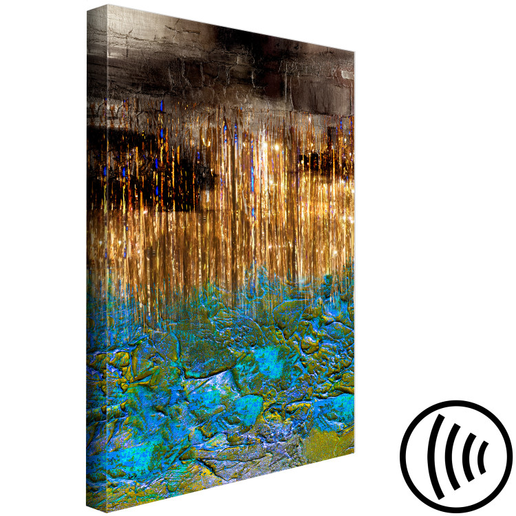 Canvas Art Print Ruffled Ocean (1-piece) Vertical - abstract glamorous style 130326 additionalImage 6