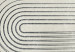 Poster Geometric Wave - abstract waves in the form of lines on a gray background 134326 additionalThumb 12