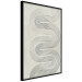 Poster Geometric Wave - abstract waves in the form of lines on a gray background 134326 additionalThumb 13