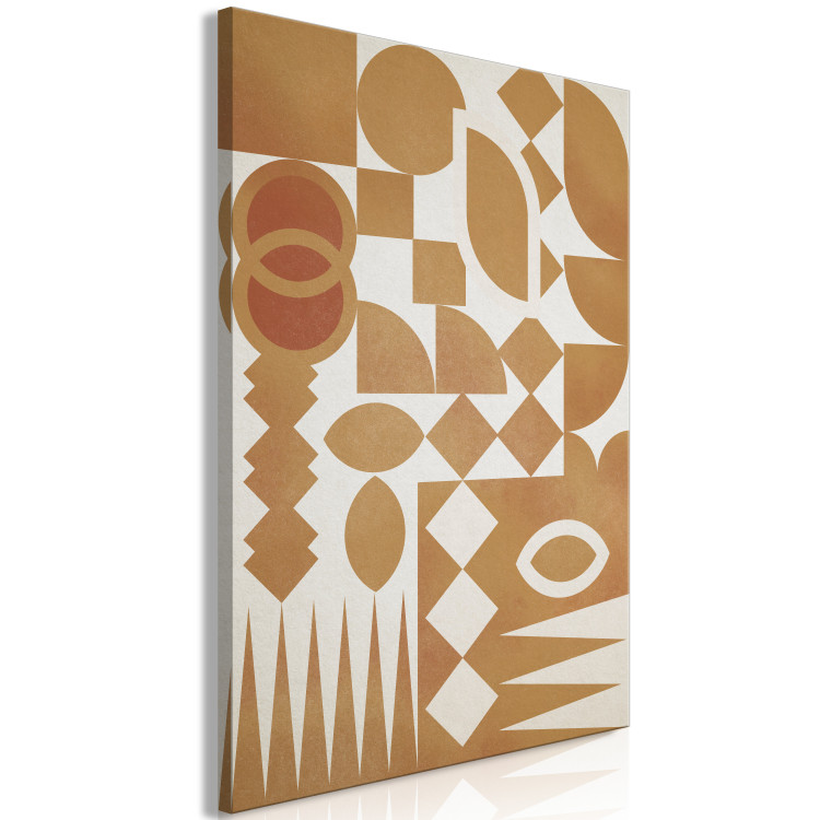 Canvas Print Abstract order - irregular geometric shapes in beige 134826 additionalImage 2