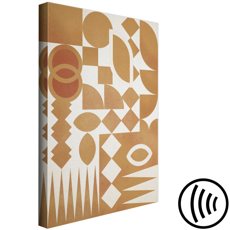 Canvas Print Abstract order - irregular geometric shapes in beige 134826 additionalImage 6