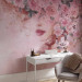 Wall Mural Lady in flowers - portrait of a woman's face draped in pink flowers 135026 additionalThumb 4