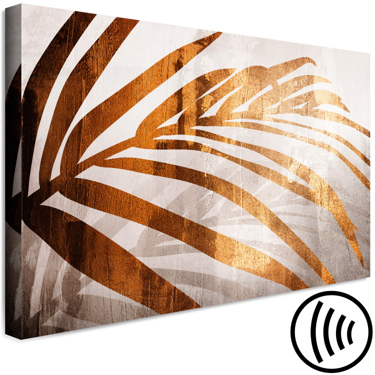 Canvas Print Palm in brown - A split leaf of trees in copper-brown 135426 additionalImage 6