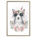 Wall Poster Simon the Raccoon - natural composition of flowers and animals on a light background 135726 additionalThumb 6