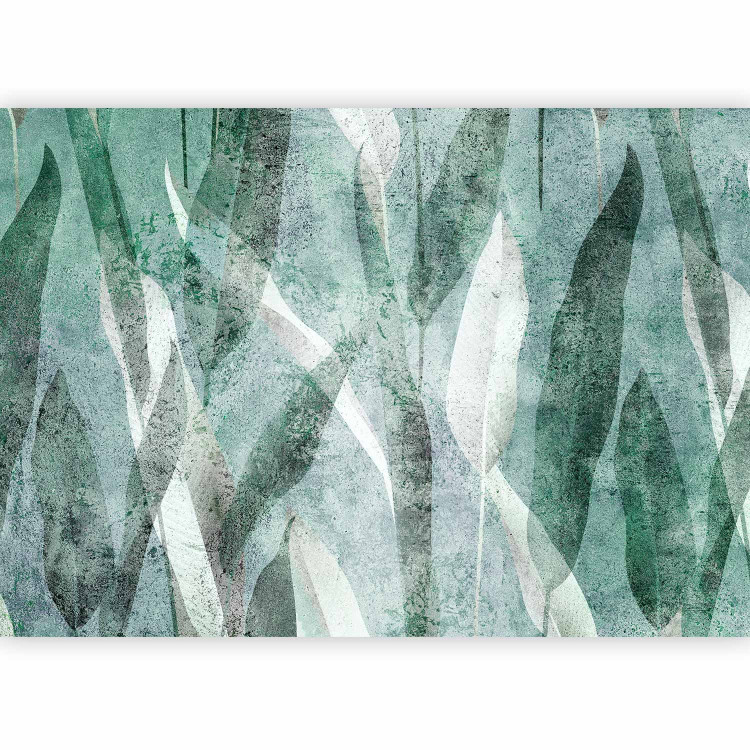 Wall Mural Green, white and gray leaves - composition with plant motifs 136326 additionalImage 5