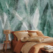Wall Mural Green, white and gray leaves - composition with plant motifs 136326 additionalThumb 2