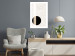 Poster Convergence Point - geometric abstraction with a black circle on a beige background 137226 additionalThumb 13