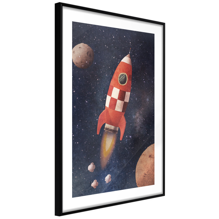 Wall Poster Rocket Into the Unknown - red spacecraft against a star-filled cosmic background 137526 additionalImage 3