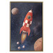 Wall Poster Rocket Into the Unknown - red spacecraft against a star-filled cosmic background 137526 additionalThumb 11