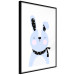 Wall Poster Brave Rabbit - funny bunny with a black ribbon on a light background 138126 additionalThumb 6
