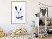 Wall Poster Brave Rabbit - funny bunny with a black ribbon on a light background 138126 additionalThumb 19