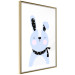 Wall Poster Brave Rabbit - funny bunny with a black ribbon on a light background 138126 additionalThumb 5