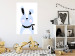 Wall Poster Brave Rabbit - funny bunny with a black ribbon on a light background 138126 additionalThumb 17