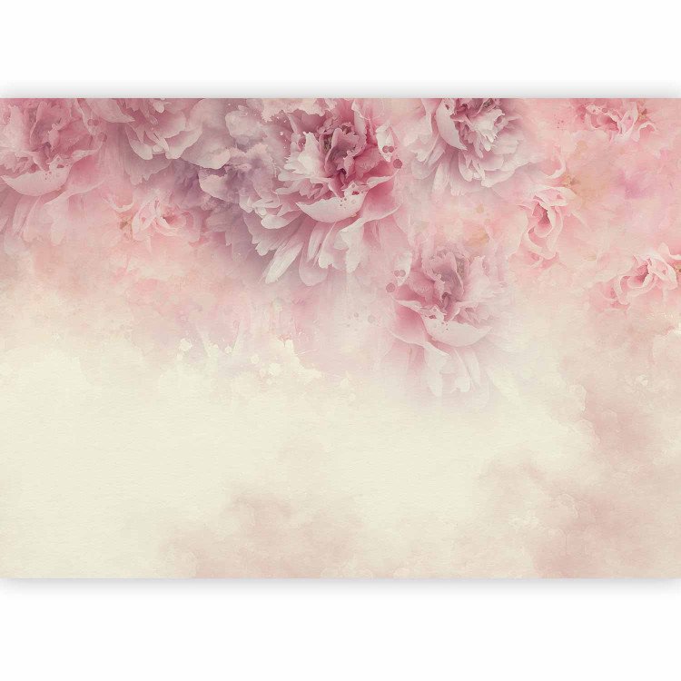 Photo Wallpaper Floral etude - abstract floral motif of pink flowers with background 138226 additionalImage 1