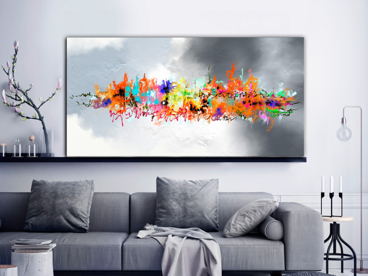 Canvas Symphony of Colors (1-piece) Wide - colorful modern abstraction 138626 additionalImage 3