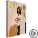 Canvas In Anticipation (1-piece) Vertical - woman figure and pink flowers 142826 additionalThumb 6