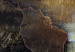 Canvas Painted World Map (1-piece) Wide - abstraction in browns 143126 additionalThumb 5