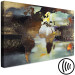 Canvas Painted World Map (1-piece) Wide - abstraction in browns 143126 additionalThumb 6