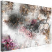 Canvas Abstraction in a Golden Garden (1-piece) - gray poppies with a hint of pink 143926 additionalThumb 2