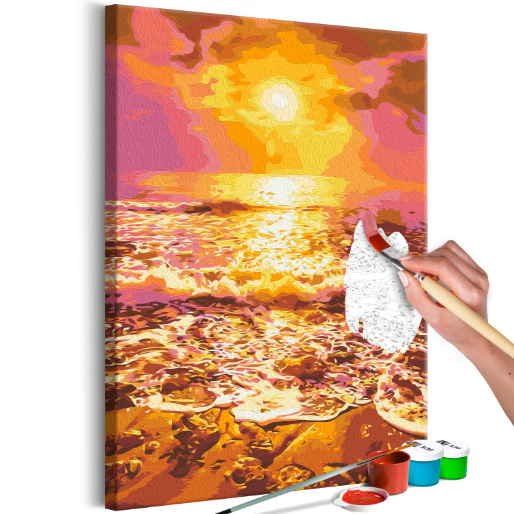 Paint by number Right Sky - Orange-Gold Sunrise and Foamy Waves 144526 additionalImage 7