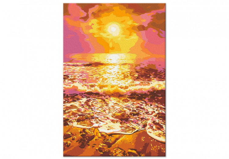 Paint by number Right Sky - Orange-Gold Sunrise and Foamy Waves 144526 additionalImage 6