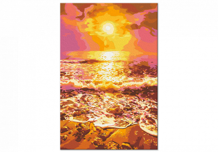 Paint by number Right Sky - Orange-Gold Sunrise and Foamy Waves 144526 additionalImage 4