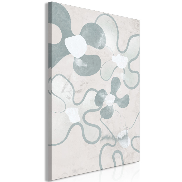 Canvas Print Blue Daisies (1-piece) - flower-shaped abstraction 144726 additionalImage 2