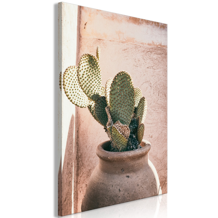 Canvas Art Print Cactus in a Pot (1-piece) - landscape with a spiky plant in a pot 145226 additionalImage 2