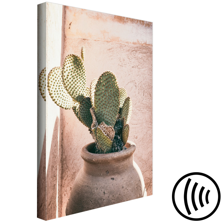 Canvas Art Print Cactus in a Pot (1-piece) - landscape with a spiky plant in a pot 145226 additionalImage 6