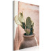 Canvas Art Print Cactus in a Pot (1-piece) - landscape with a spiky plant in a pot 145226 additionalThumb 2
