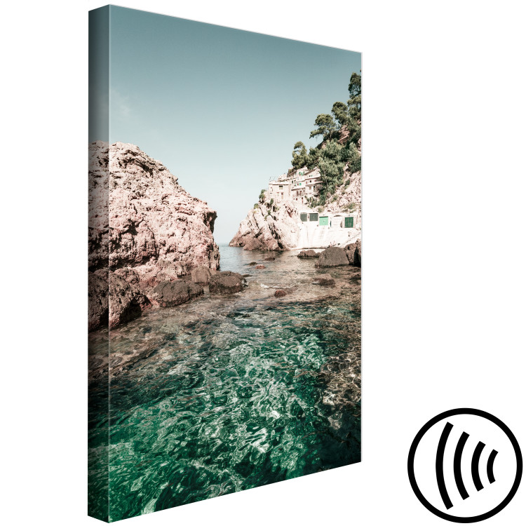 Canvas Print Houses in the Balearics (1-piece) - seascape with rocks in the background 145326 additionalImage 6