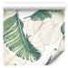 Modern Wallpaper Luscious Nature - Large Green Leaves and Delicate Beige Ones in the Wind 146026 additionalThumb 6
