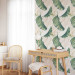 Modern Wallpaper Luscious Nature - Large Green Leaves and Delicate Beige Ones in the Wind 146026 additionalThumb 5