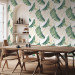 Modern Wallpaper Luscious Nature - Large Green Leaves and Delicate Beige Ones in the Wind 146026 additionalThumb 9