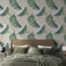 Modern Wallpaper Luscious Nature - Large Green Leaves and Delicate Beige Ones in the Wind 146026 additionalThumb 4