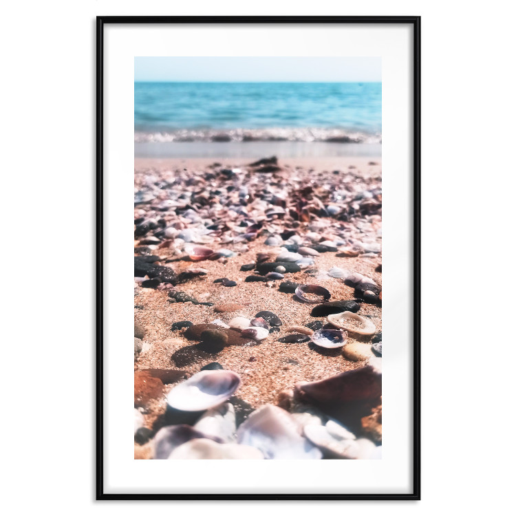 Wall Poster Summer Beach - Photo of Seashells on the Shore of the Blue Sea 146226 additionalImage 20